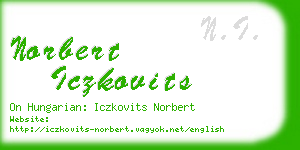 norbert iczkovits business card